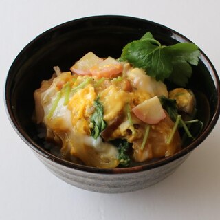 ＼大同電鍋レシピ／お麩入り木の葉丼